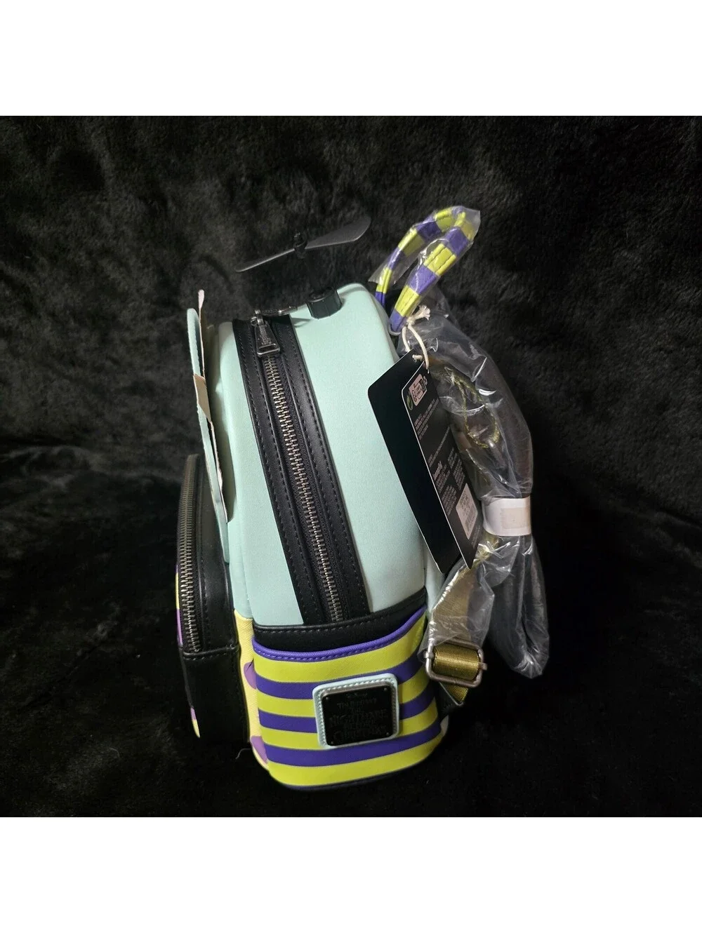 Loungefly Nightmare Before Christmas Lock Shock Barrel Mini Zip Backpack NWT